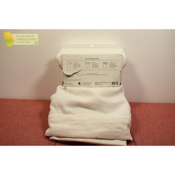 Threshold 50"x84" Blackout Chenille Rod Pocket Curtain Panel Ivory* - Picture 5 of 8